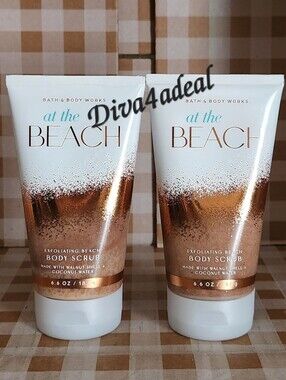2x Bath & Body Works AT THE BEACH 8oz Body Scrubs